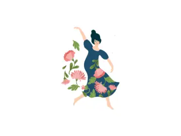 Elegant health coaching logo Tanz der Hormone